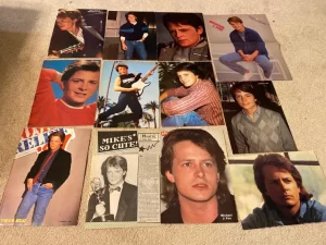 Michael J Fox teen magazine pinup clippings lot vintage picture teen idols pix