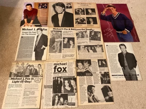 Michael J Fox teen magazine pinup clippings lot vintage picture teen idols pix - Image 2