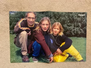 Hanson Ronan Keating magazine poster clipping Boyzone grass Big MMMBOP pix
