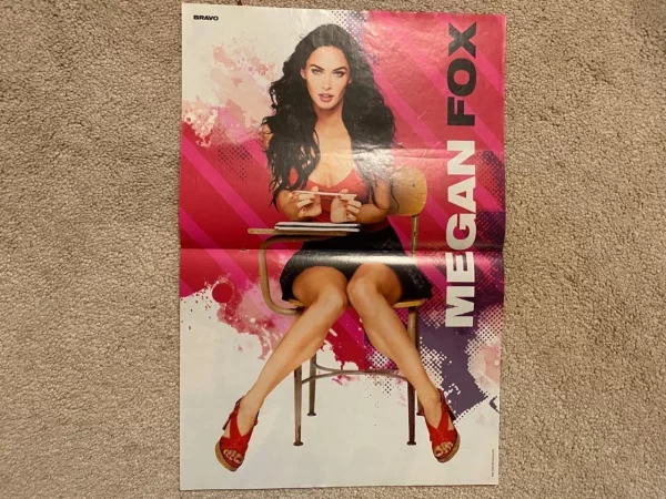 Justin Bieber Megan Fox magazine poster clipping teen idols Bravo skirt vintage - Image 2