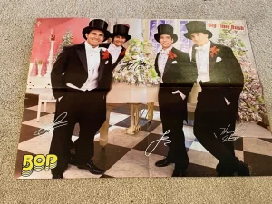 Big Time Rush Selena Gomez teen magazine poster black hats suits Bop pix
