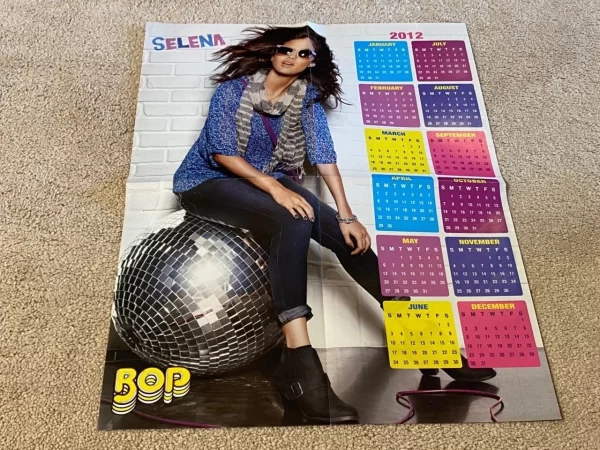 Big Time Rush Selena Gomez teen magazine poster black hats suits Bop pix - Image 2