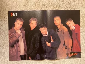 Five AJ Mclean Backstreet Boys magazine poster clipping shirtless glasses Alex