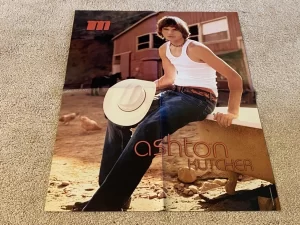 Ashton Kutcher 50 Cent teen magazine poster clipping M modeling jeans muscles