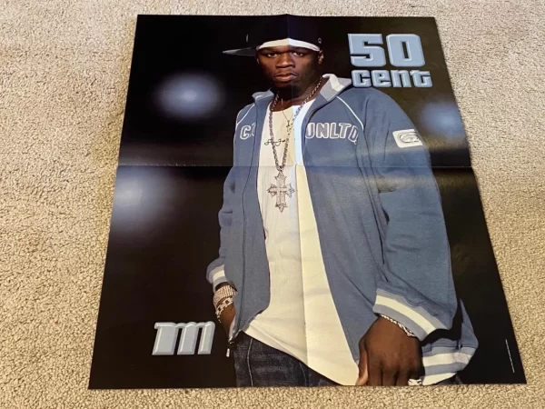 Ashton Kutcher 50 Cent teen magazine poster clipping M modeling jeans muscles - Image 2