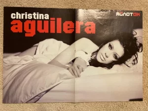 Christina Aguilera Beyonce magazine poster clipping teen idols bed Bravo sexy