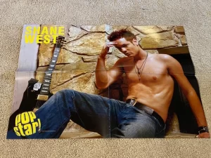 Aaron Carter Shane West teen magazine poster clipping shirtless Walk to remember