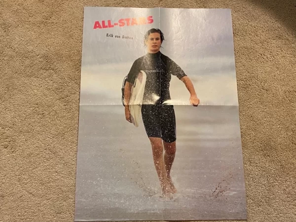 Erik Von Detten Isaac Hanson teen magazine poster wet suit beach barefoot pix