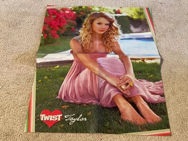 Taylor Swift pink dress barefoot grass Twist