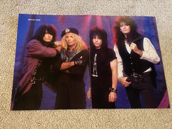 Motley Crue Whitesnake teen magazine poster clipping rock band Teen Machine pix