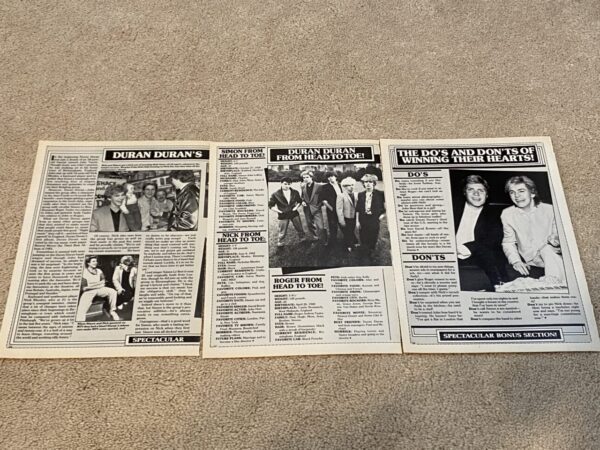 Duran Duran teen magazine pinup clipping Wow pix Life Story Teen Machine - Image 2