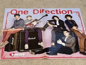 Austin Mahone One Direction teen magazine poster clipping vintage modeling chair