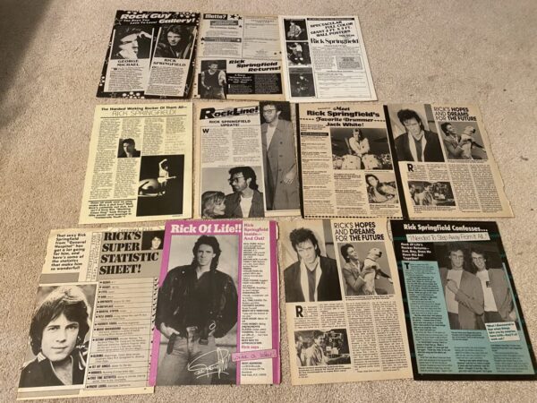 Rick Springfield teen magazine pinup poster clipping lot Tiger Beat Teen Bea - Image 3