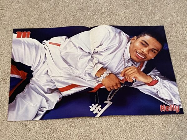 Nelly teen magazine poster clipping vintage laying down rapper M pix teen idols