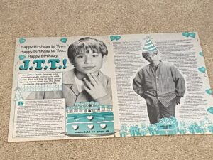 Jonathan Taylor Thomas JTT teen magazine pinup clipping vintage Happy Birthday