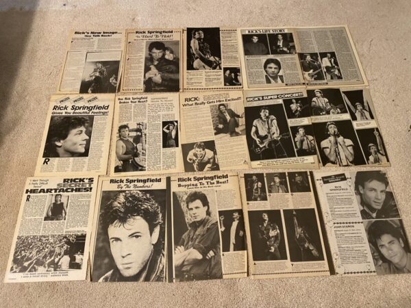 Rick Springfield teen magazine pinup poster clipping lot Tiger Beat Teen Bea - Image 2