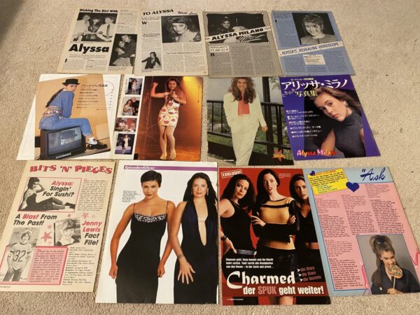 Alyssa Milano teen magazine pinup poster clipping lot Tiger Beat Teen Beat pix - Image 3