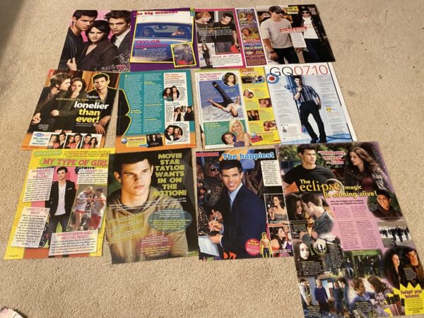 Taylor Lautner teen magazine pinup clipping lot Tiger Beat Pop Star shirtless - Image 2