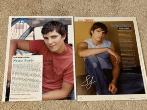 Sean Faris teen magazine pinup poster clipping lot Tiger Beat Pop Star YM sexy