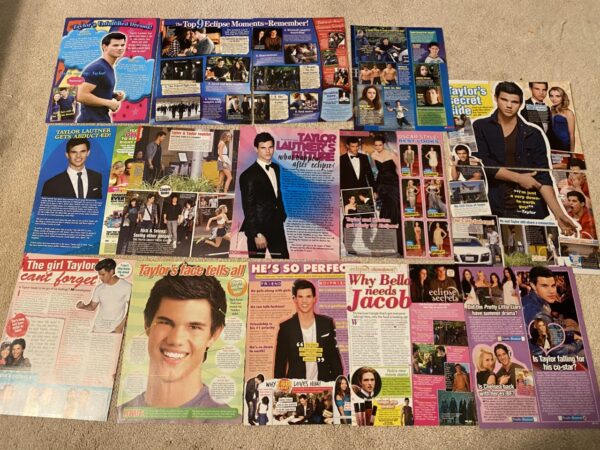 Taylor Lautner teen magazine pinup clipping lot Tiger Beat Pop Star shirtless - Image 3