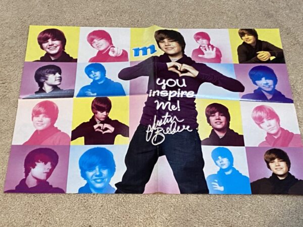 Taylor Swift Justin Bieber teen magazine poster clipping vintage purple dress - Image 2