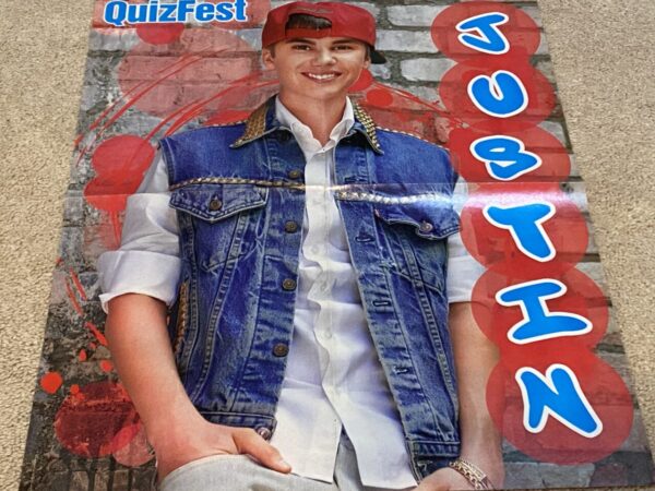 Justin Bieber Taylor Swift teen magazine poster clipping vintage black pants - Image 2