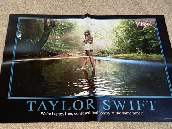 Taylor Swift Justin Bieber teen magazine poster clipping vintage barefoot water
