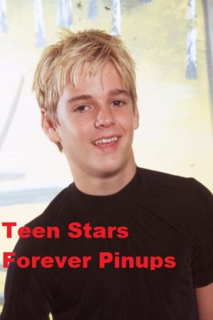 Aaron Carter 4×6 or 8×10 Photo vintage picture celebrity pix 90's teen idols promo photo shoot black t-shirt young boy 90's