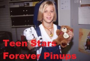 Aaron Carter teen magazine photo bears overalls pix