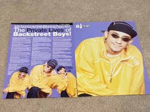 AJ Mclean Alexander Mclean teen magazine poster clipping Private life TV Hits