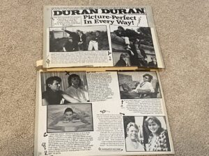 Duran Duran teen magazine pinup clipping Wow pix Pictire Perfect 2 page