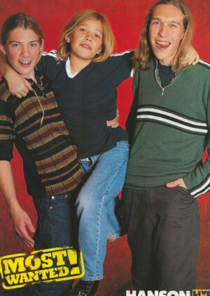 Hanson Zac Hanson Taylor Hanson magazine pinup clipping TV Hits Bop pix