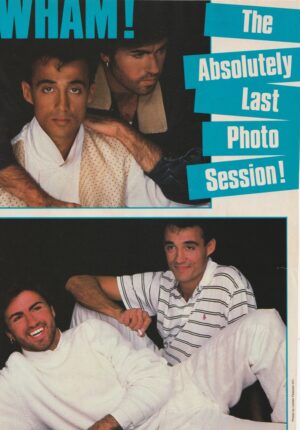 George Michael Andrew Ridgeley teen magazine pinup clipping picture vintage pix