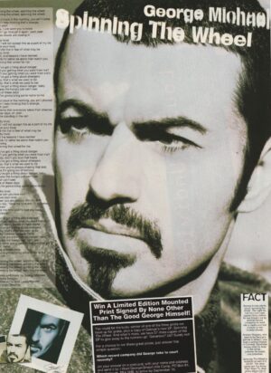 George Michael teen magazine pinup clipping picture vintage Smash Hits lyrics