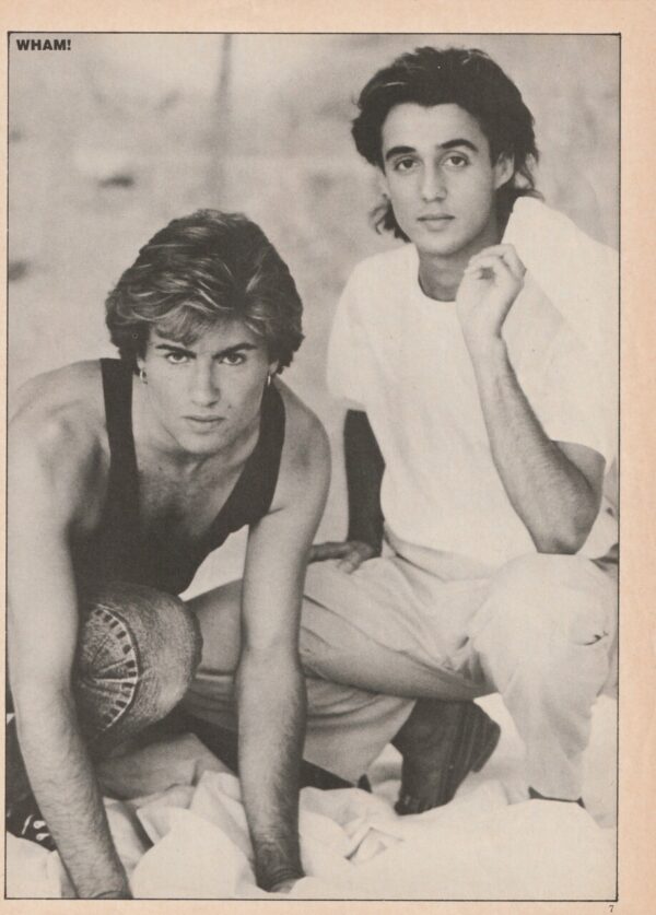 George Michael Andrew Ridgeley Ralph Macchio teen magazine pinup clipping Rip - Image 2