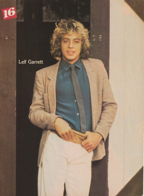 Leif Garrett teen magazine pinup clipping picture vintage white pants 16 mag