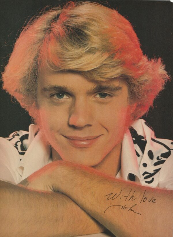 John Schneider teen magazine pinup clipping Dukes of Hazzard Teen Beat arms pix
