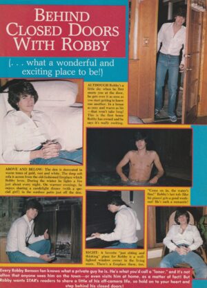 Robby Benson Leif Garrett teen magazine pinup clipping shirtless hot modeling