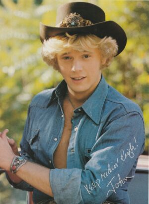 John Schneider Charlene Tilton teen magazine pinup clipping vintage jean shirt