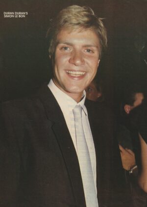 Simon Le Bon Duran Duran teen magazine pinup clipping vintage suit tie Teen Beat