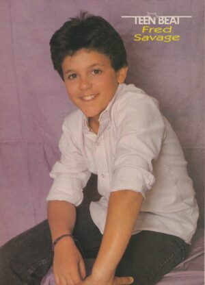 Fred Savage teen magazine pinup clipping vintage jeans modeling Wonder Years pix
