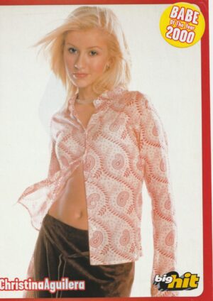 Christina Aguilera teen magazine pinup clipping modeling sexy pose TV Hits pix