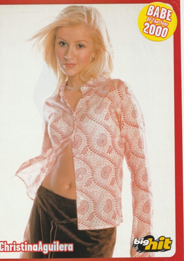 Christina Aguilera teen magazine pinup clipping modeling sexy pose TV Hits pix