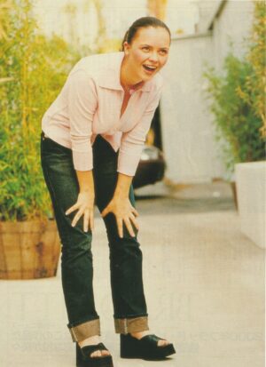 Christina Ricci teen magazine pinup clipping vintage young Japan jeans laughing