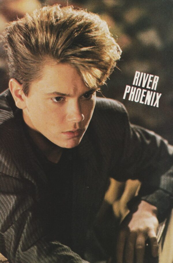 River Phoenix Kirk Cameron teen magazine pinup clipping vintage trumpet pix