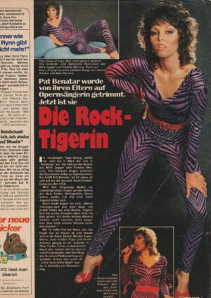 Pat Benatar teen magazine pinup clipping vintage purple outfit pix 80’s