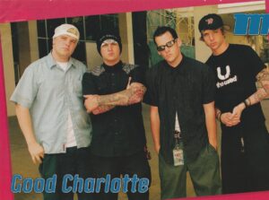 Good Charlotte teen magazine pinup clipping tattoos black M rockers teen idols