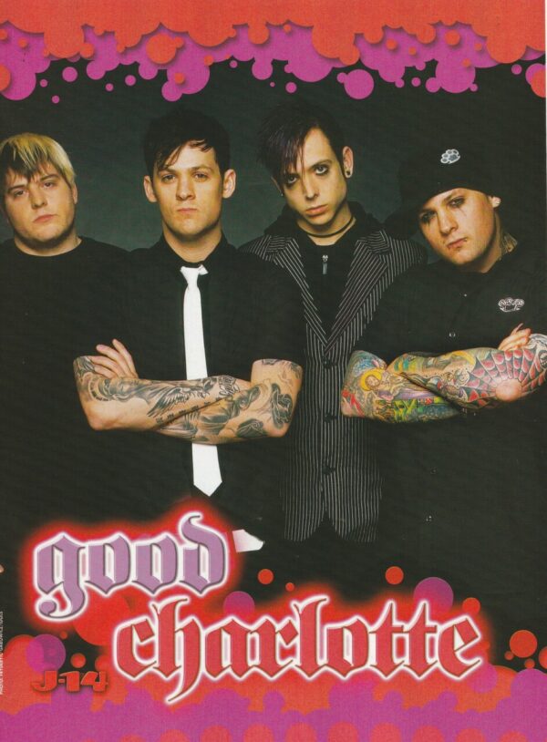 Good Charlotte Hilary Duff teen magazine pinup clipping tattoos J-14 rock idols