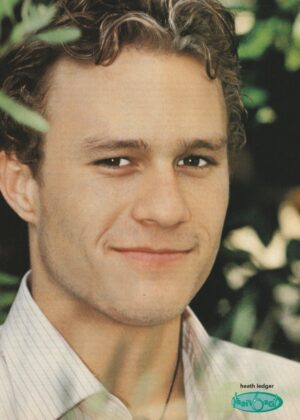 Heath Ledger teen magazine pinup clipping headshot outside Teen Beat pix lips