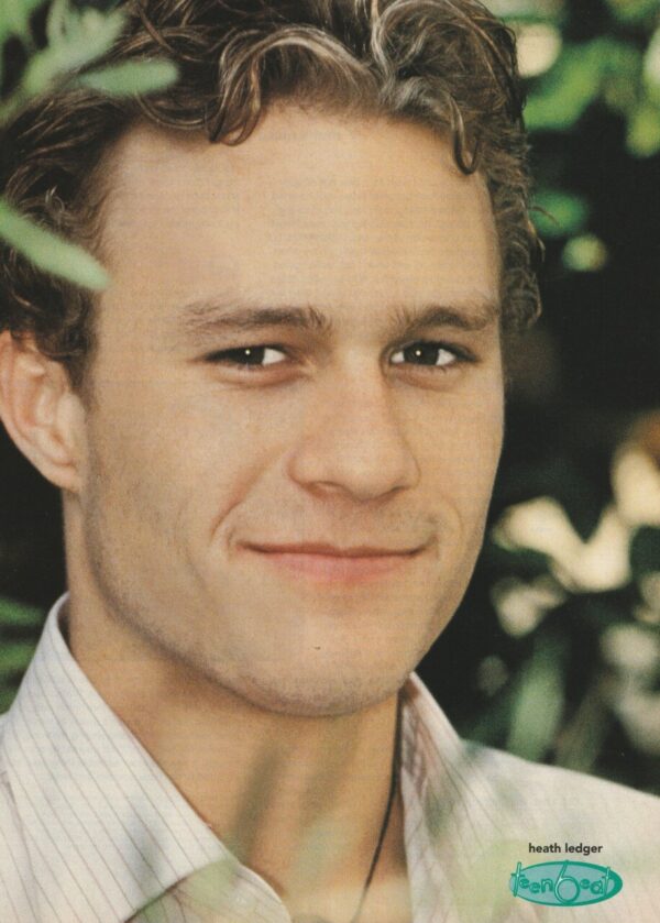 Heath Ledger teen magazine pinup clipping headshot outside Teen Beat pix lips